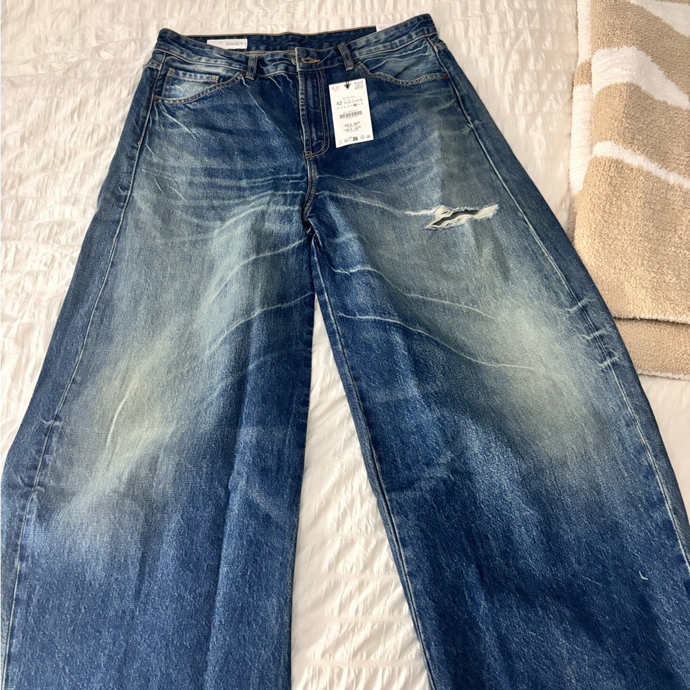 Zara Classic Blue Baggy Jeans